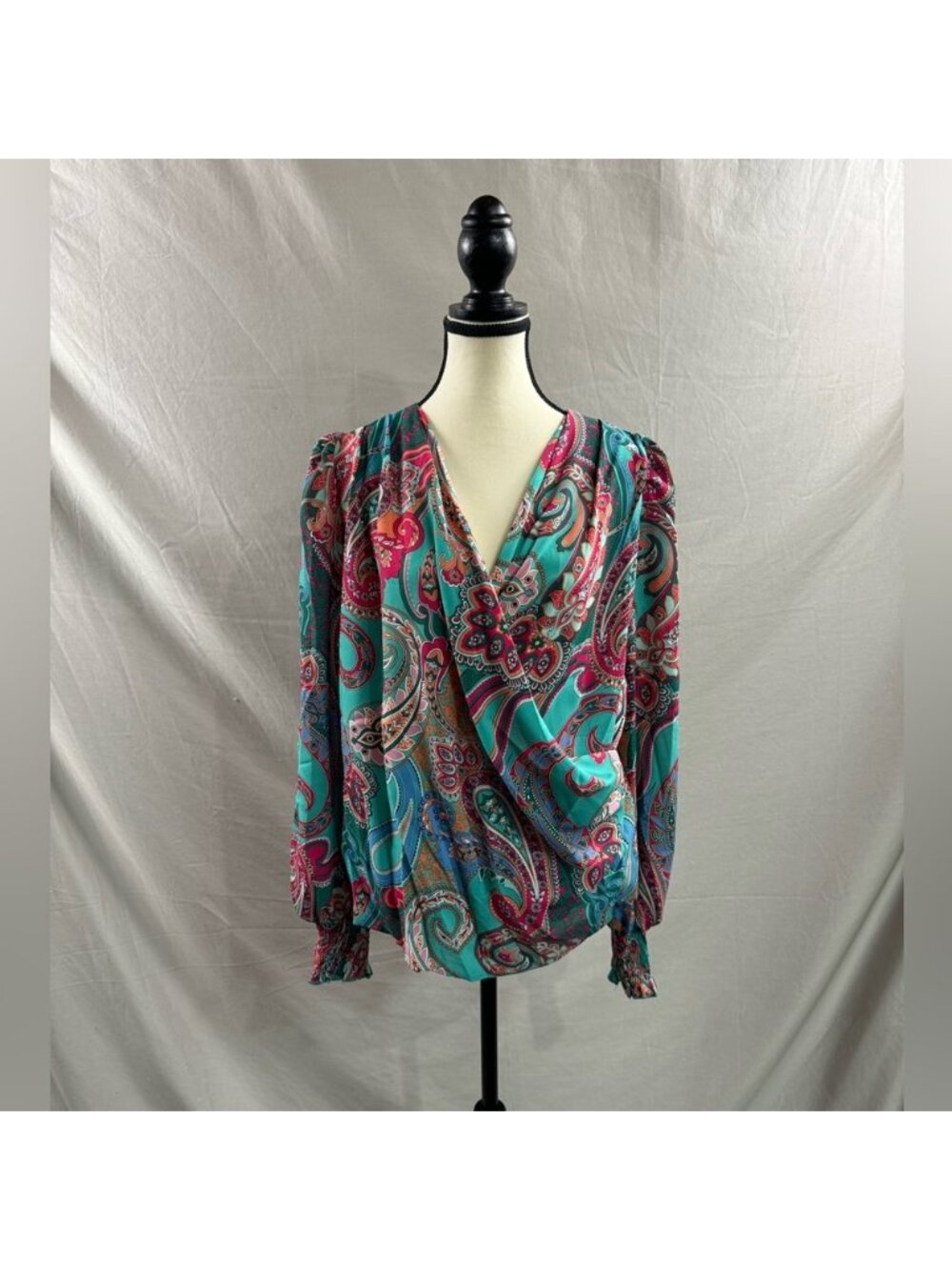 Paisley Print Flounce Sleeve Blouse - Picture 8 of 10